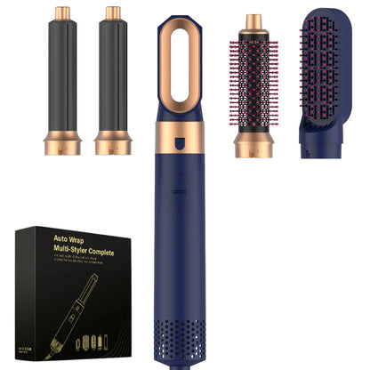 5IN1 Hot Air Brush Wrap Hair Dryer with Electric Curling Iron Hair Curler Dryers Curling Rollers Hair Straightener Styling Brush